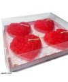 عکس شمع طرح قلب مدل گل رز بسته 4 عددی Candle Heart Design تصویر