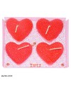 عکس شمع طرح قلب بسته 4 عددی Candle Heart Design تصویر