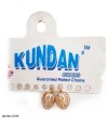 عکس گوشواره سبدی گرد رنگ ثابت Kundan Earrings تصویر