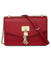 کیف شانه ای چرم الیسا دی ان کی وای قرمز DKNY Elissa