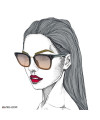 عکس عینک آفتابی زنانه فشن مارک دار Wayfarer Sunglass تصویر