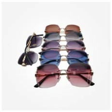 عینک آفتابی فشن مارک دار فلزی sunglasses UV400 Square