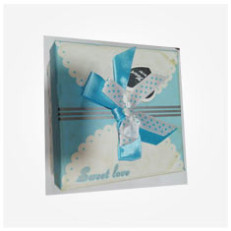 جعبه کادویی طرح دار آبی Sweet Love Gift Box