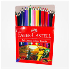 مداد رنگی 24 رنگ فابر کاستل جعبه مقوایی FABER CASTELL 24 COLOR PENCIL CARDBOARD BOX