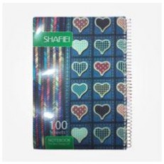 دفتر 100 برگ شفیعی طرح قلب Notebook 100 Sheets 