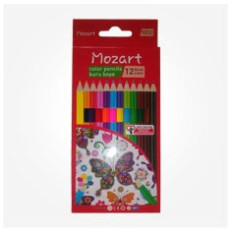 مداد رنگی 12 عددی موزارت Mozart Kuru Boya 12Color Pencil