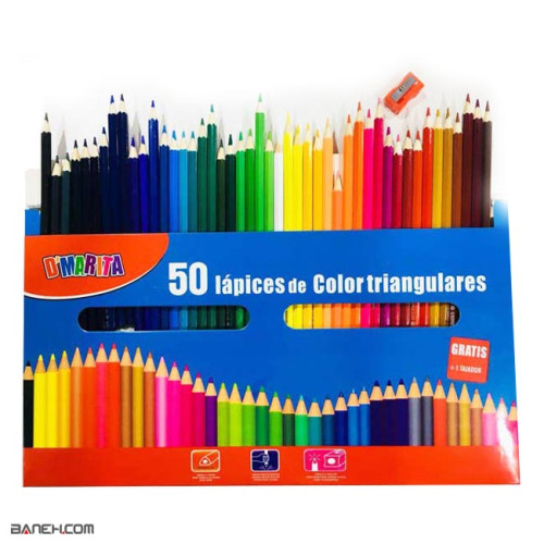 عکس مداد رنگی 50 رنگ دماریتا Dmarita 50 Color Pencil تصویر