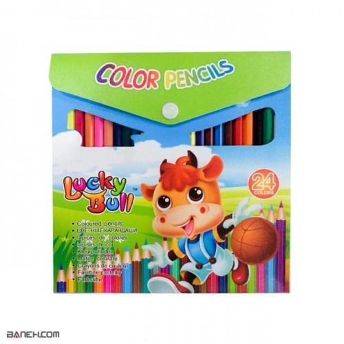عکس مداد رنگی 24 عددی لاکی بال Lucky Bull Color Pencil 24pcs تصویر