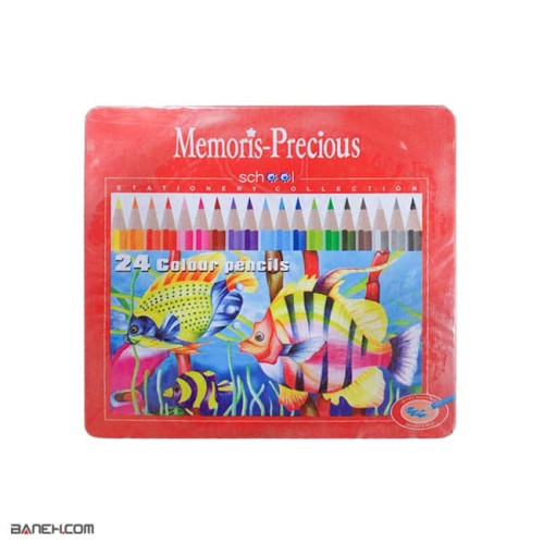 عکس مداد رنگی 24 رنگ Memoris Precious 24color pencil تصویر
