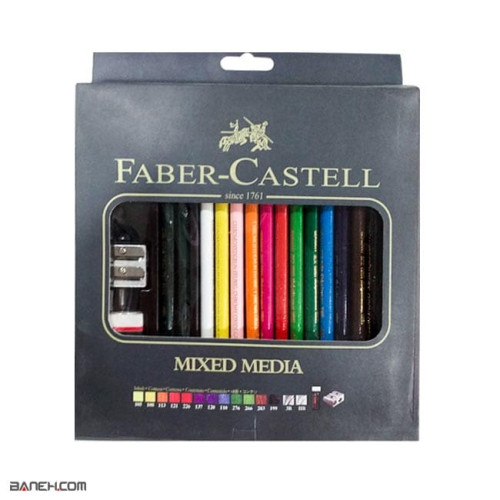 عکس مداد رنگی 12 رنگ فابر کاستل Mixed Media Faber Castell تصویر