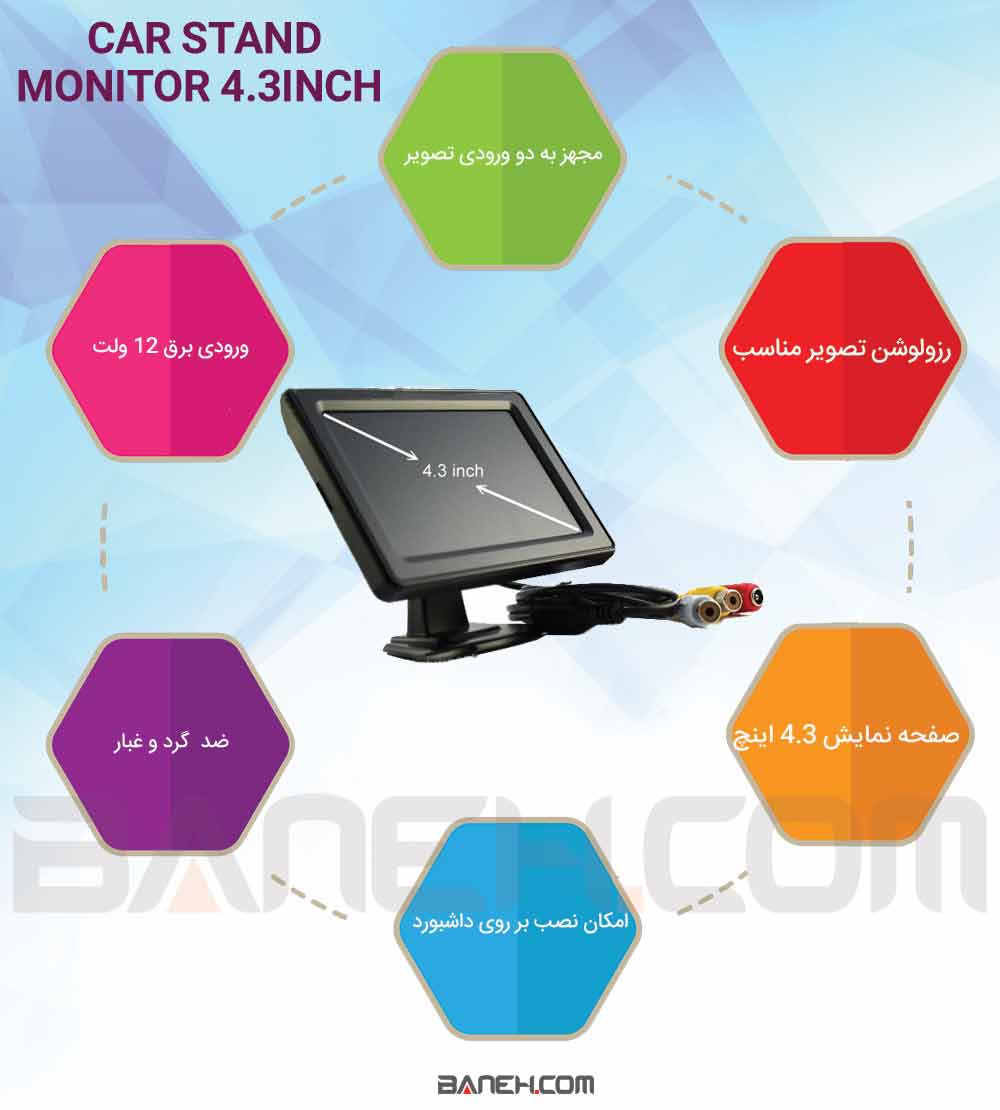 Car Stand Monitor 4.3Inch