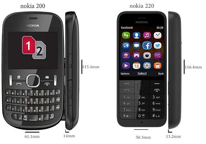 مقایسه طراحی گوشی های نوکیا ساده